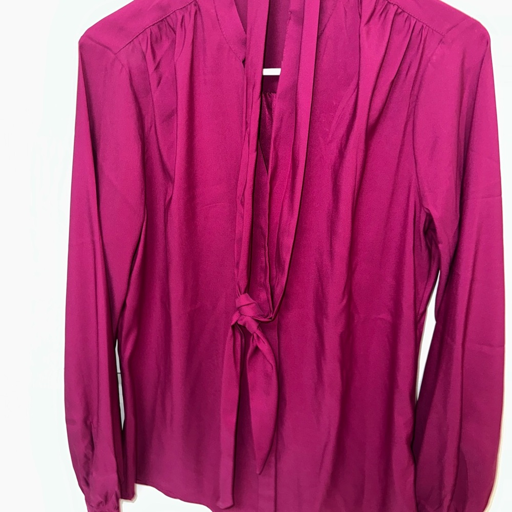Express Pink Tie Front Blouse